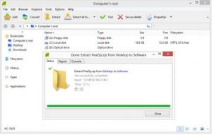 โปรแกรมบีบอัดไฟล์ PeaZIP แตกไฟล์ RAR ฯลฯ พร้อม Checksum