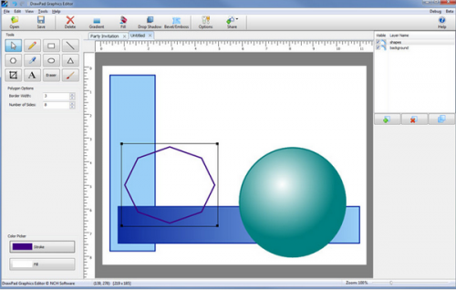 โปรแกรม DrawPad Graphics Editor โปรแกรมวาดรูปกราฟฟิก