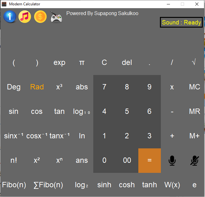 โปรแกรม Modern Calculator โปรแกรมเครื่องคิดเลข Scientific Calculator