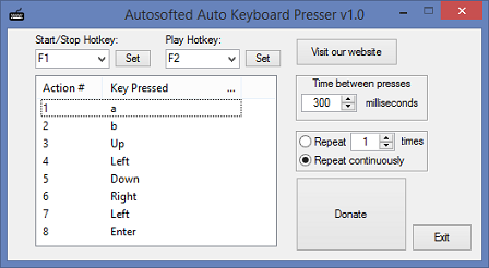 โปรแกรม Free Autoboard Presser กดปุ่มบนแป้นพิมพ์ Keyboard อัตโนมัติ
